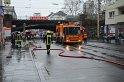 LKW blieb an der KVB Leitung haengen und fing Feuer Koeln Luxemburgerstr P014